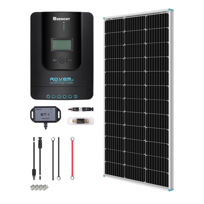 New 100 Watt 12 Volt Solar Premium Kit