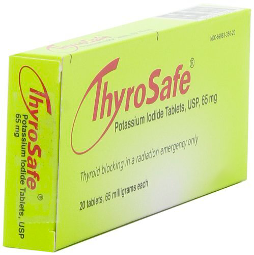 MIRA Safety FDA Approved Thyrosafe Potassium Iodide (KI) Tablets - Protects Against Radioactive Iodine