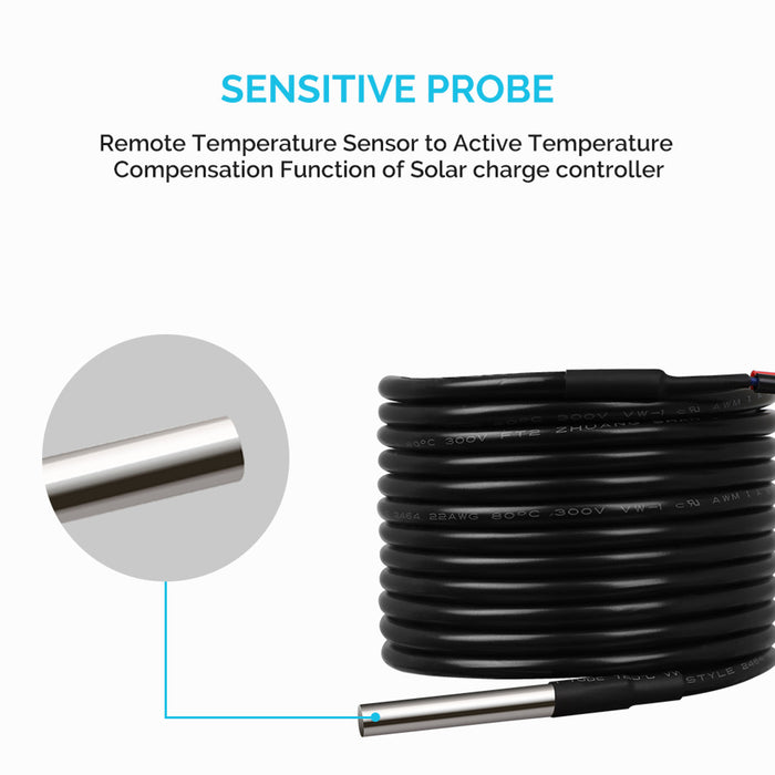 Renogy Battery Temperature Sensor for Renogy Solar Charge Controllers