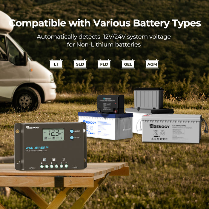 Renogy Wanderer 10A PWM Charge Controller with BT1