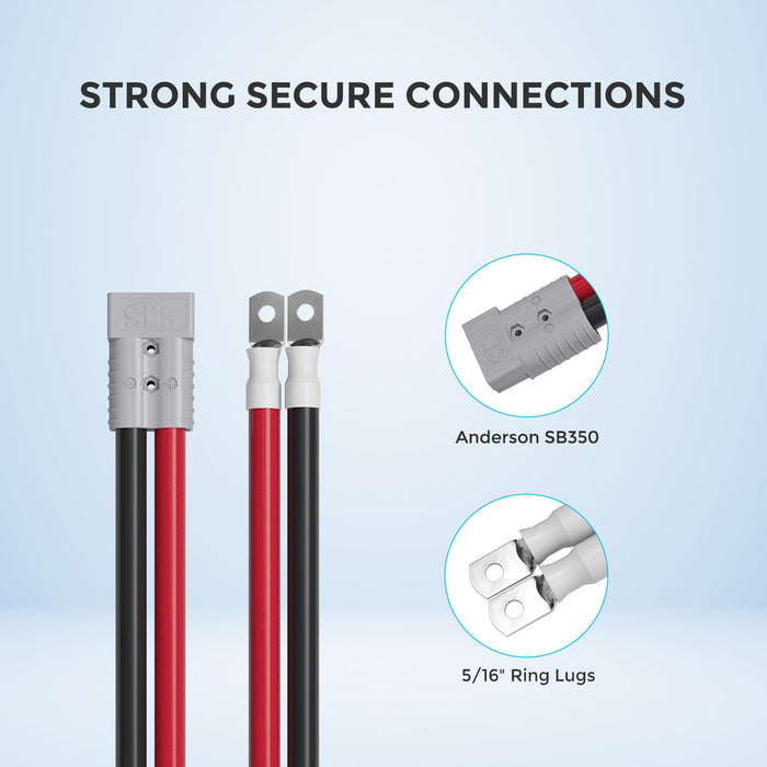 Renogy 5FT 4/0AWG Anderson Adapter Cable Anderson SB350 - 5/16 in Lugs