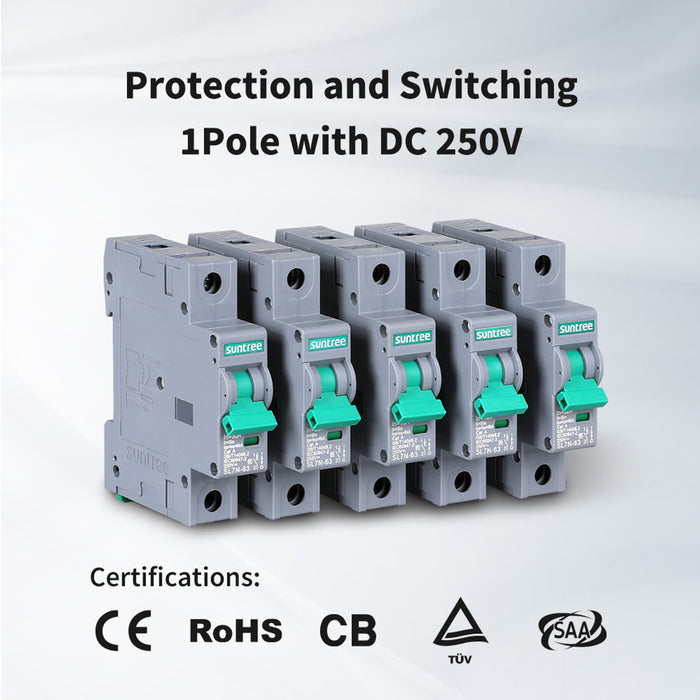 10A/16A/32A/50A/63A 1P DC Miniature Circuit Breaker