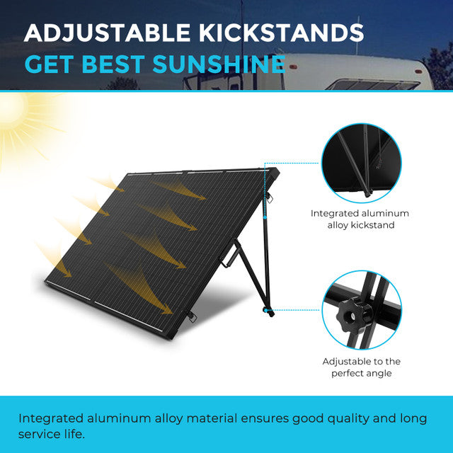 Renogy 200 Watt 12 Volt Monocrystalline Foldable Solar Suitcase