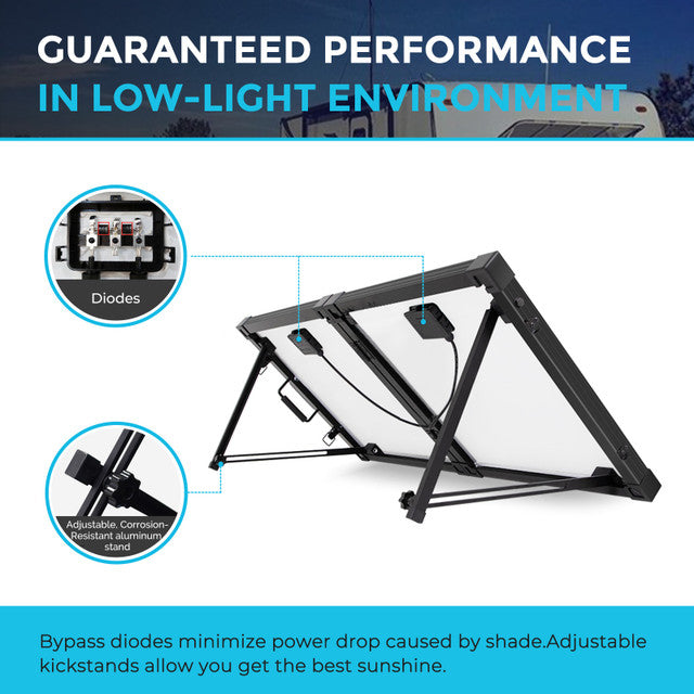 Renogy 100 Watt Eclipse Monocrystalline Solar Suitcase w/ Controller