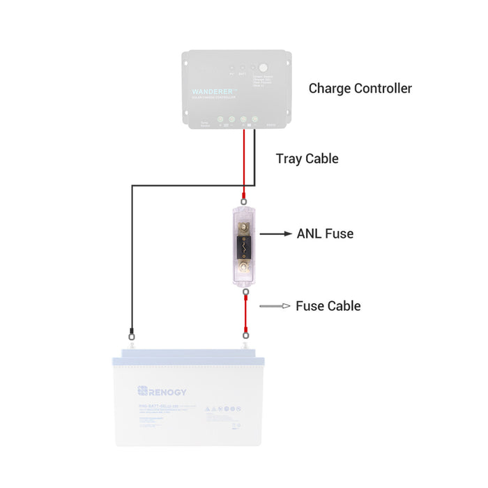 Renogy 20A/30A/40A/60A/80A/100A/200A/300A/400A ANL Fuse Set w/ Fuse