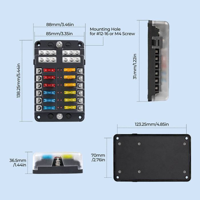 Renogy 12 Way Fuse Box