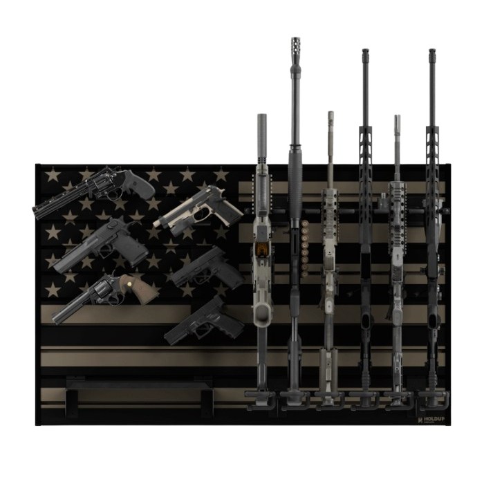 Hold Up Displays HD93 American Flag Gun Wall Bundle