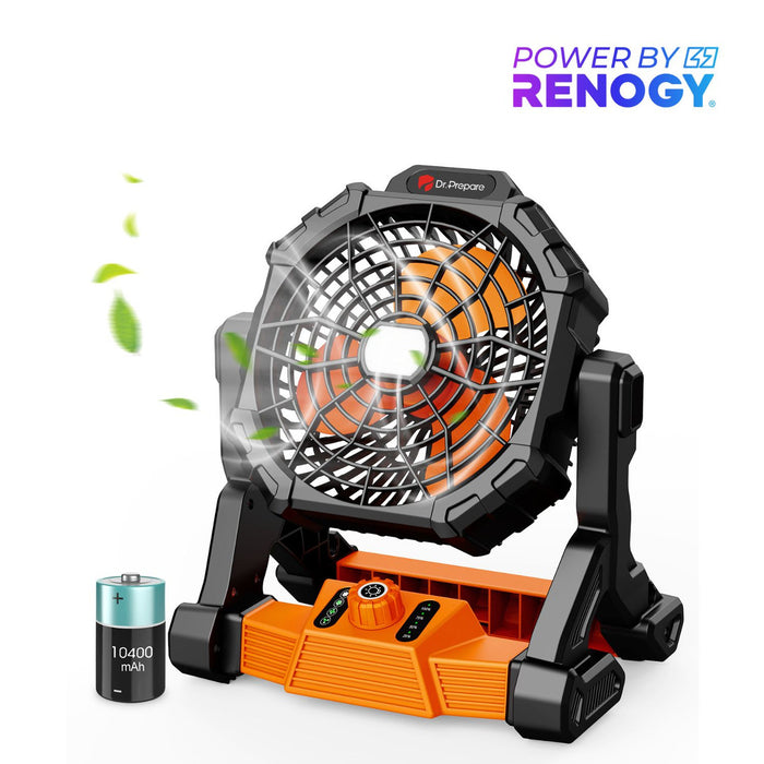 Renogy Dr.Prepare X25 Portable Camping Fan with LED Light