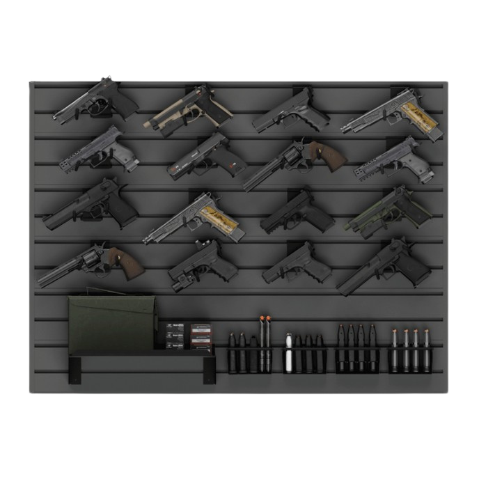 Hold Up Displays HD109 16 Pistol Gun Wall Bundle
