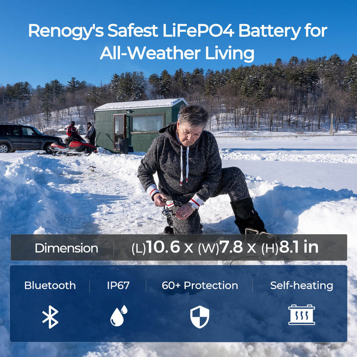 Renogy Product Video 12V 100Ah Pro Smart Lithium Iron Phosphate Battery w/Bluetooth & Self-heating Function