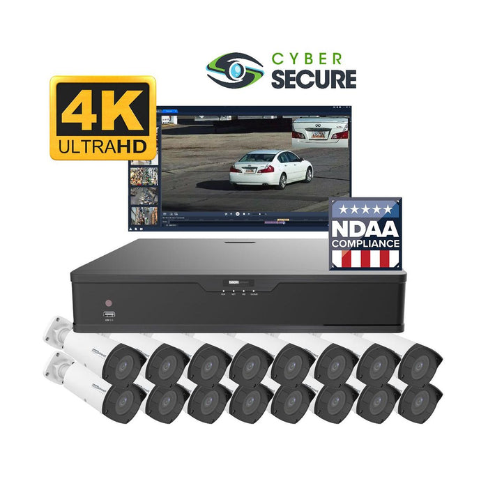 BackStreet Surveillance (CSKit16-B-4K) 16 Bullet Style Zoom Security Camera System