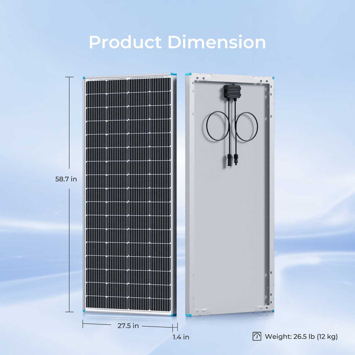 Renogy 200 Watt 12 Volt Monocrystalline Solar Panel with 40 Amp MPPT Charge Controller