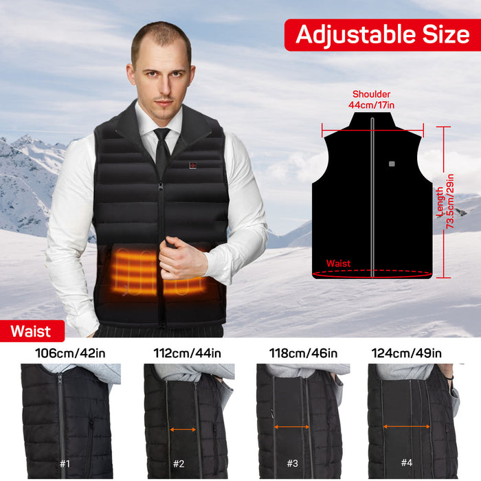 Renogy Dr.Prepare Unisex Heated Vest - 6 Heating Zones & Plus Size