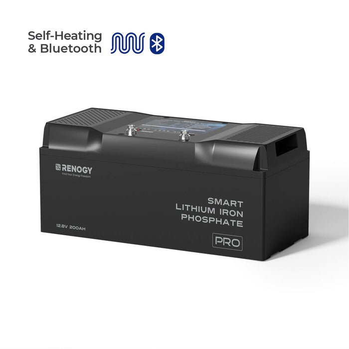 Renogy 12V 200Ah Pro Smart Lithium Iron Phosphate Battery w/Bluetooth & Self-heating Function