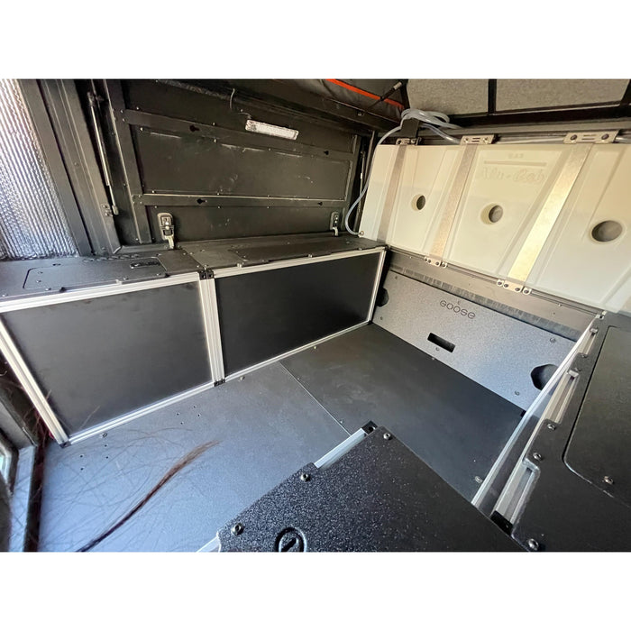 Alu-Cab Canopy Camper V2 - Toyota Tacoma 2005-Present 2nd & 3rd Gen. - Front Utility Module - 6' Bed