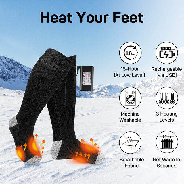 Renogy Dr. Prepare Heated Socks for Men/Women - Upgraded Construction