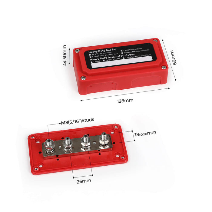 RENOGY 100A/300A Red/Black Busbar