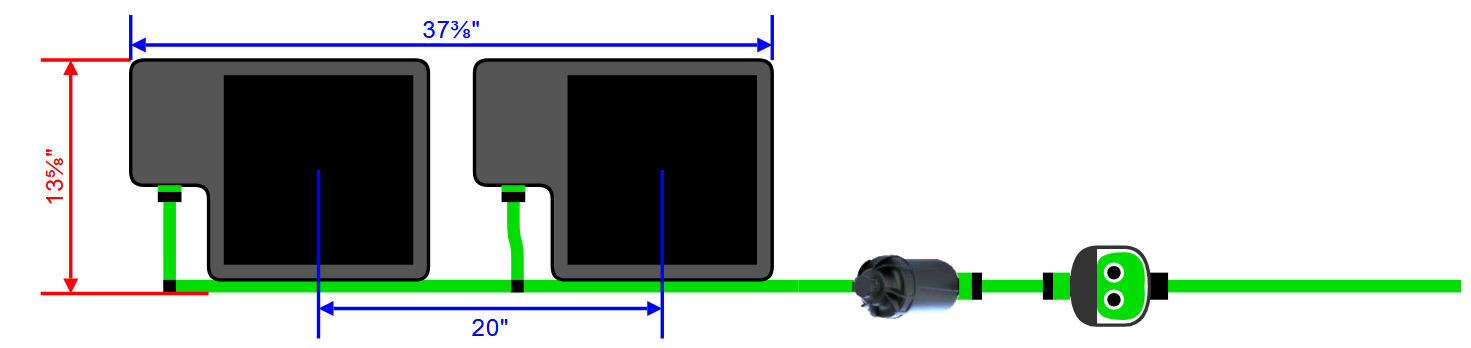 Alien Hydroponics EasyFeed 2 Pot 1 Row Kit