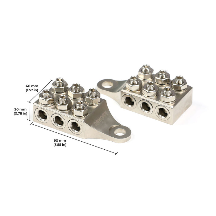 Renogy 12-Way Battery Terminal Distribution Block Pair