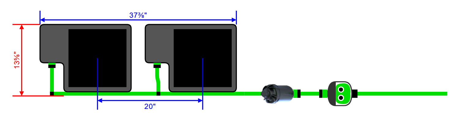 Alien Hydroponics EasyFeed 2 Pot 1 Row Kit