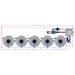 Alien Hydroponics V-SYSTEM 5 Pot 1 Row Kit
