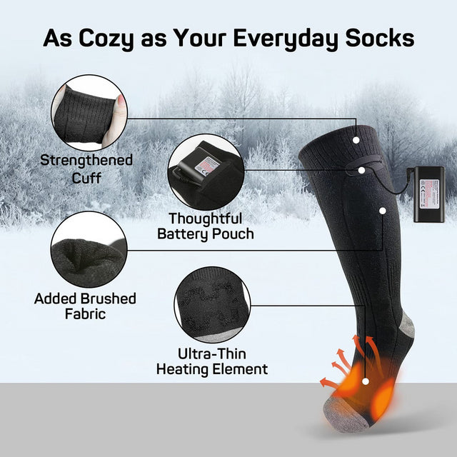 Renogy Dr. Prepare Heated Socks for Men/Women - Upgraded Construction