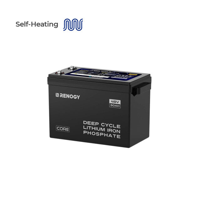 Renogy 48V 50Ah Smart Lithium Iron Phosphate Battery w/Self-heating