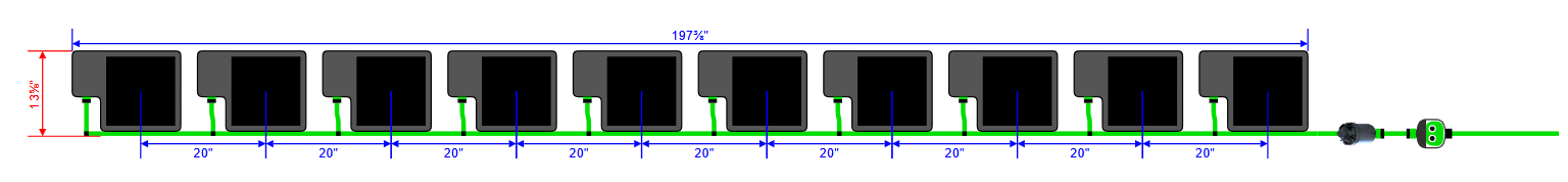 Alien Hydroponics EasyFeed 10 Pot 1 Row Kit