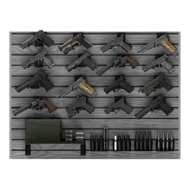 Hold Up Displays HD109 16 Pistol Gun Wall Bundle