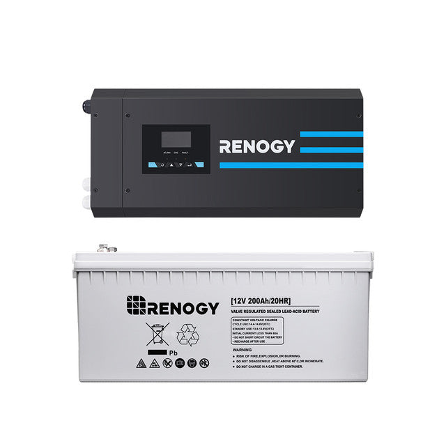 Renogy 2000W 12V Pure Sine Wave Inverter Charger w/ LCD Display