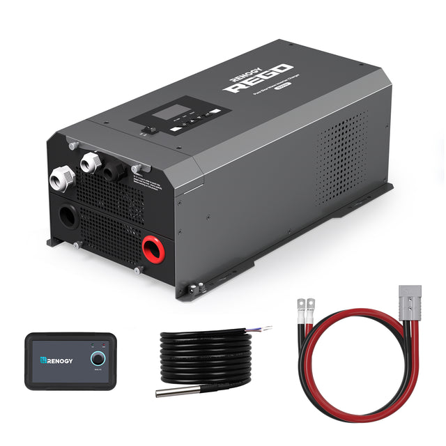 Renogy REGO 12V 3000W Pure Sine Wave Inverter Charger w/ LCD Display