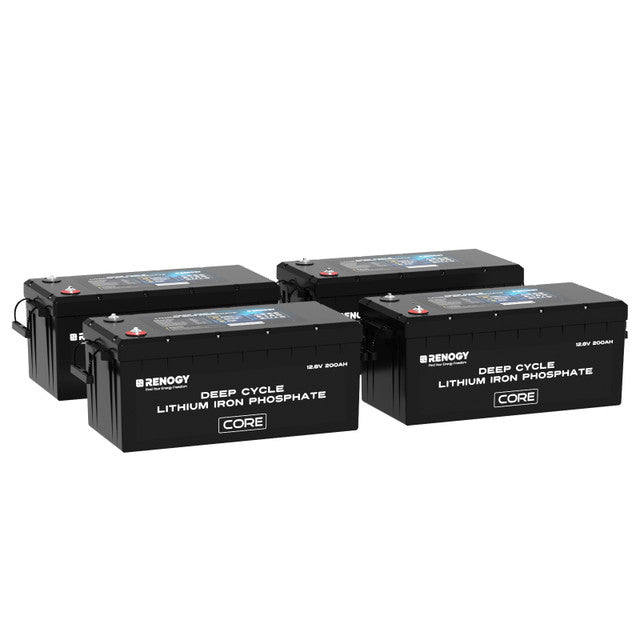 Renogy  12V 200Ah Core Series Deep Cycle Lithium Iron Phosphate Battery - Supports Series Connection for 24V/48V Systems