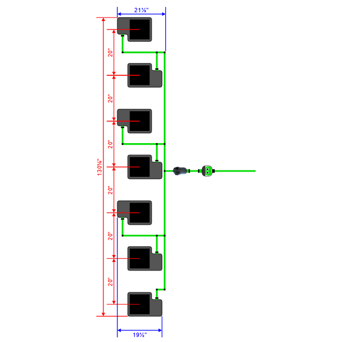 Alien Hydroponics EasyFeed 7 Pot 7 Row Kit
