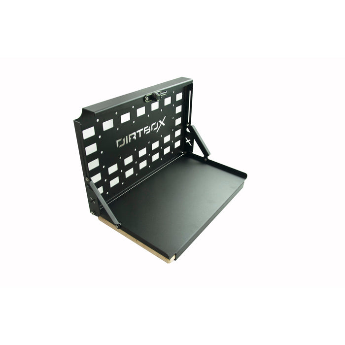 Dirtbox Overland Folding Camp Table with Cutting Board & Side Molle Box