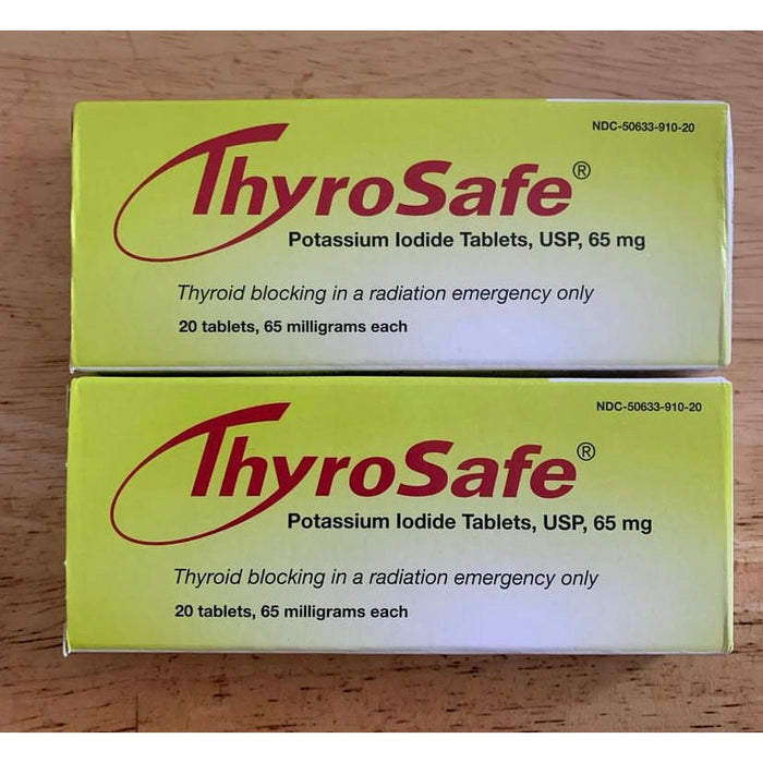 MIRA Safety FDA Approved Thyrosafe Potassium Iodide (KI) Tablets - Protects Against Radioactive Iodine