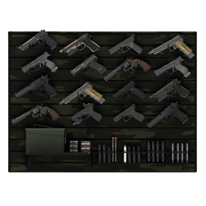 Hold Up Displays HD109 16 Pistol Gun Wall Bundle