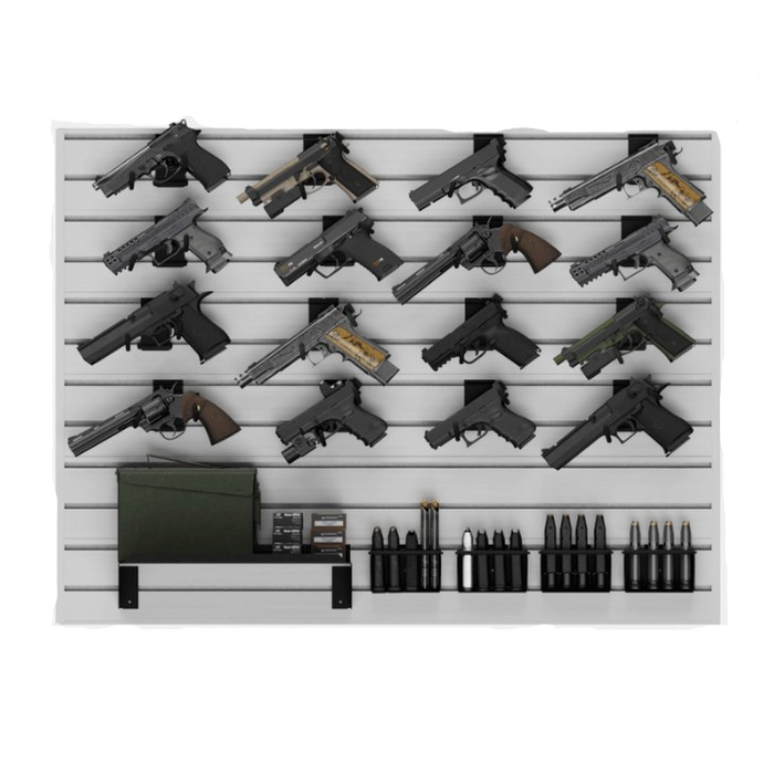 Hold Up Displays HD109 16 Pistol Gun Wall Bundle