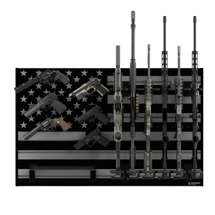 Hold Up Displays HD93 American Flag Gun Wall Bundle