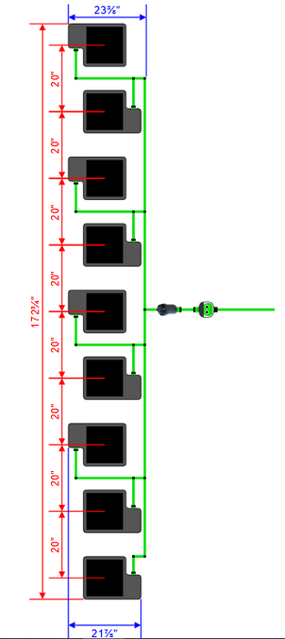 Alien Hydroponics EasyFeed 9 Pot 9 Row Kit