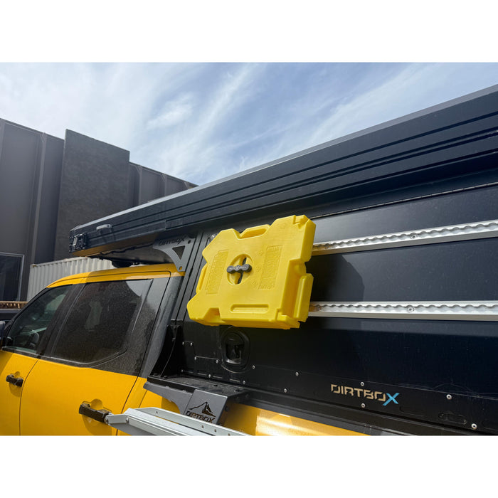 Dirtbox Overland RotopaX Fuel & Water Mount for Canopy Camper & Truck Topper