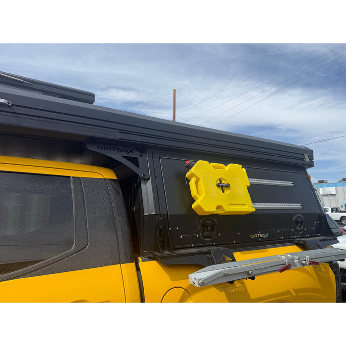 Dirtbox Overland RotopaX Fuel & Water Mount for Canopy Camper & Truck Topper