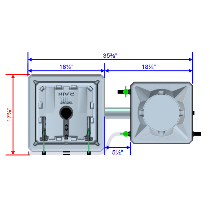 Alien Hydroponics RAIN 1 Pot Kit