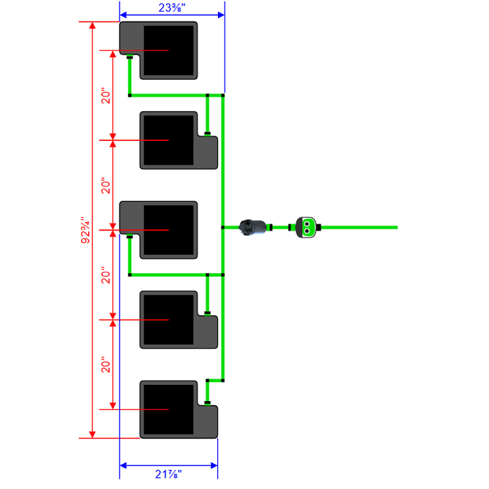 Alien Hydroponics EasyFeed 5 Pot 5 Row Kit