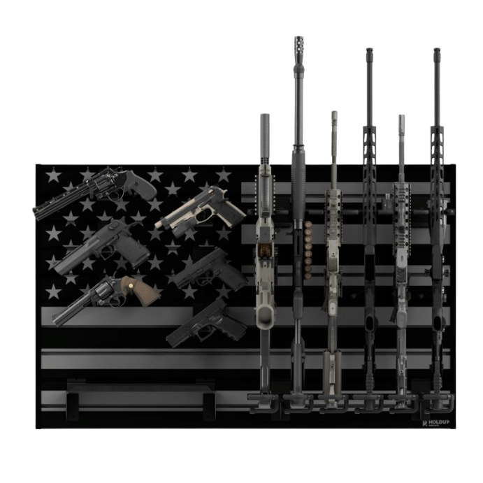 Hold Up Displays HD93 American Flag Gun Wall Bundle
