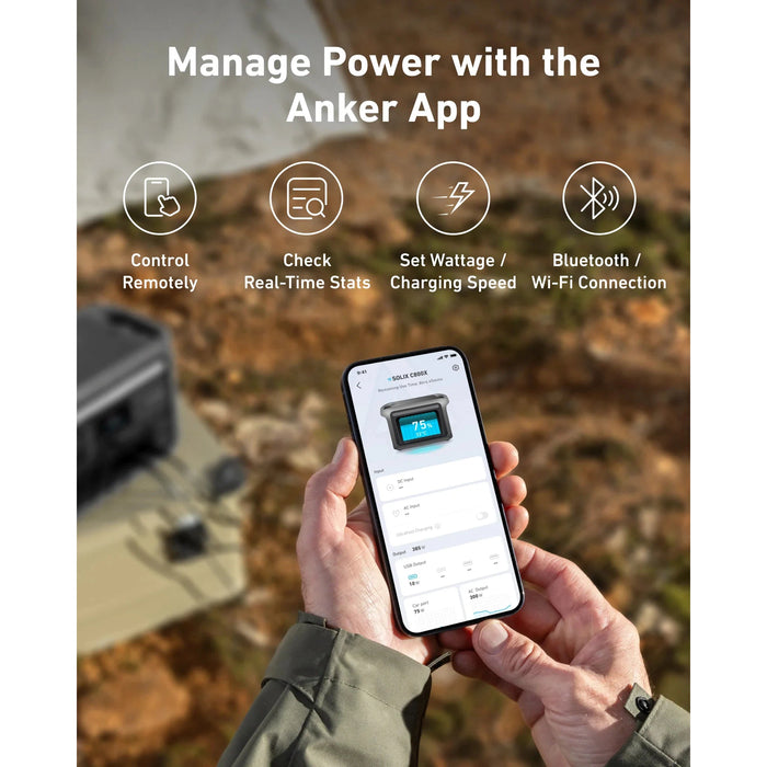 Anker SOLIX C800X Solar Generator + 100W Solar Panel