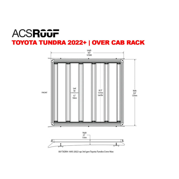 Leitner Designs ACS ROOF | Over Cab Platform Rack for Toyota TUNDRA 2022+