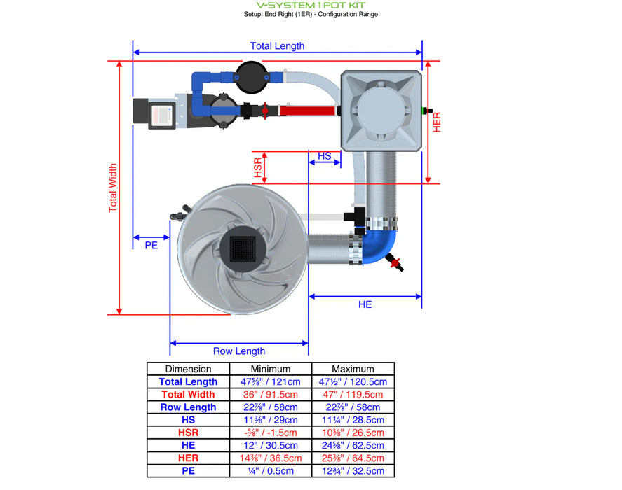 Alien Hydroponics V-SYSTEM 1 Pot Kit