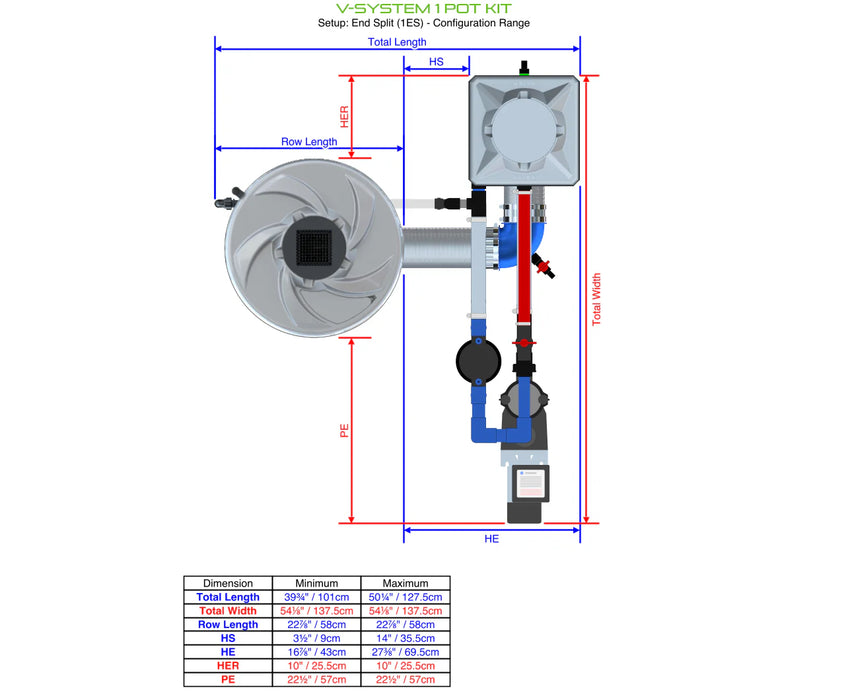 Alien Hydroponics V-SYSTEM 1 Pot Kit