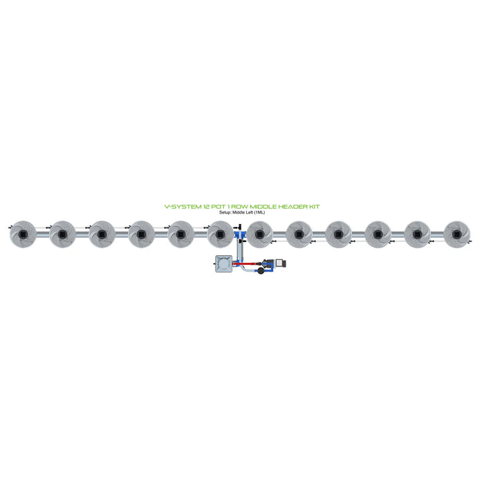 Alien Hydroponics V-SYSTEM 12 Pot 1 Row Kit