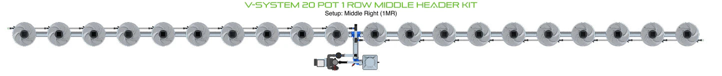 Alien Hydroponics V-SYSTEM 20 Pot 1 Row Kit